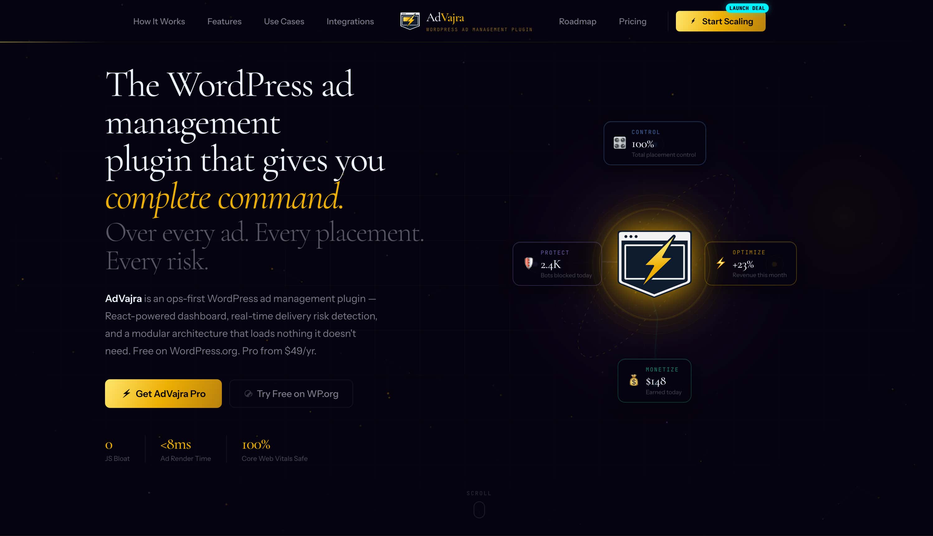 Best WordPress Ad Management Plugin - AdVajra | Fast, Modular, Pro